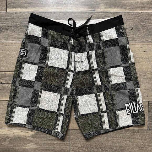 Billabong Other - VTG Surf Billabong Board Shorts Patchwork Logo Spell Out Swim Trunks Y2K Mens 38